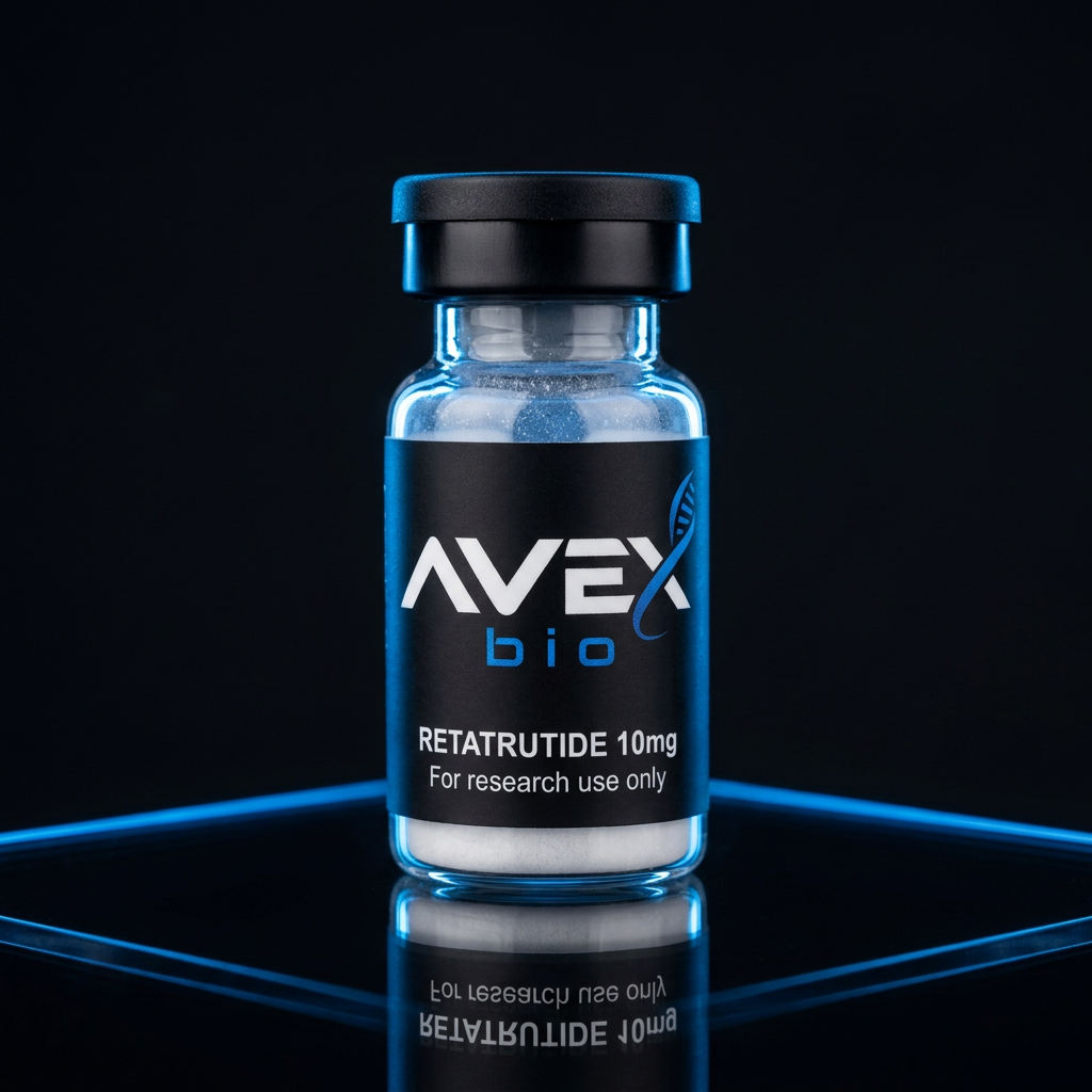 Illustrative Avex Bio Retatrutide 10 mg vial